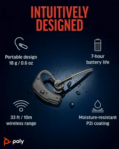 Plantronics® Voyager Legend Wireless Bluetooth® Over The Ear Headset, Black