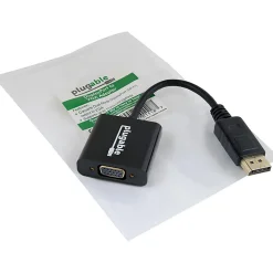 Plugable DisplayPort to VGA Adapter - Active DP/DP to VGA Converter - Compatible with Desktops, Projectors, PC with DP - DPMVGAF
