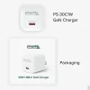 Plugable GaN USB C Charger Block, 30W Portable Charger - Foldable Prongs, PPS USBC Fast Charger  - PS30C1W