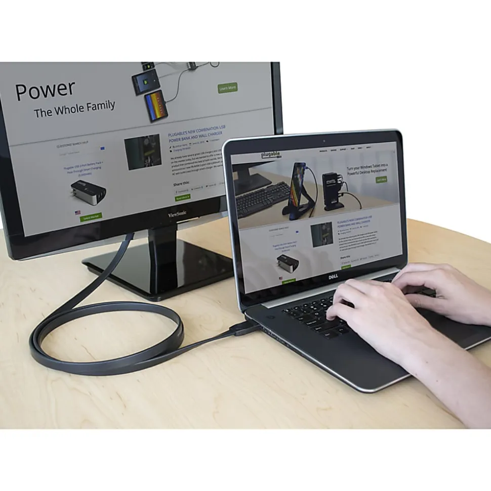 Plugable HDMI to VGA Active Adapter Cable - First End: 1x HDMI Male Digital Audio/Video - Second End: 1x H - HDMIVGA