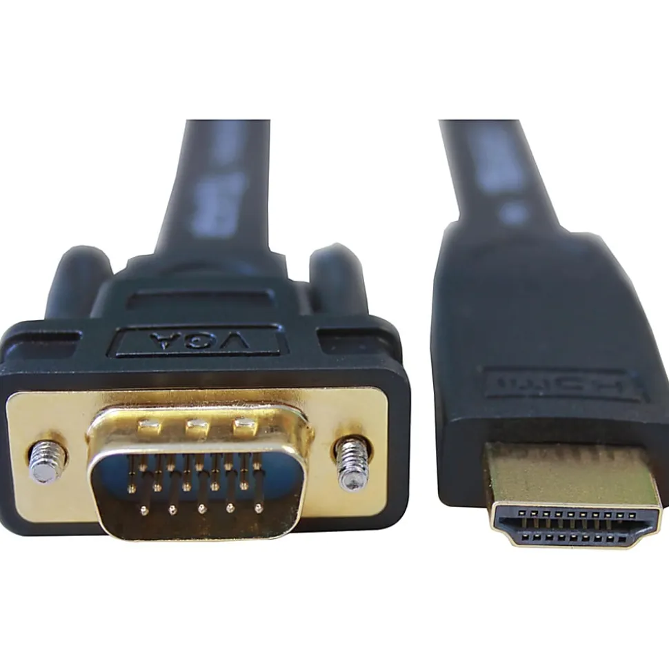 Plugable HDMI to VGA Active Adapter Cable - First End: 1x HDMI Male Digital Audio/Video - Second End: 1x H - HDMIVGA