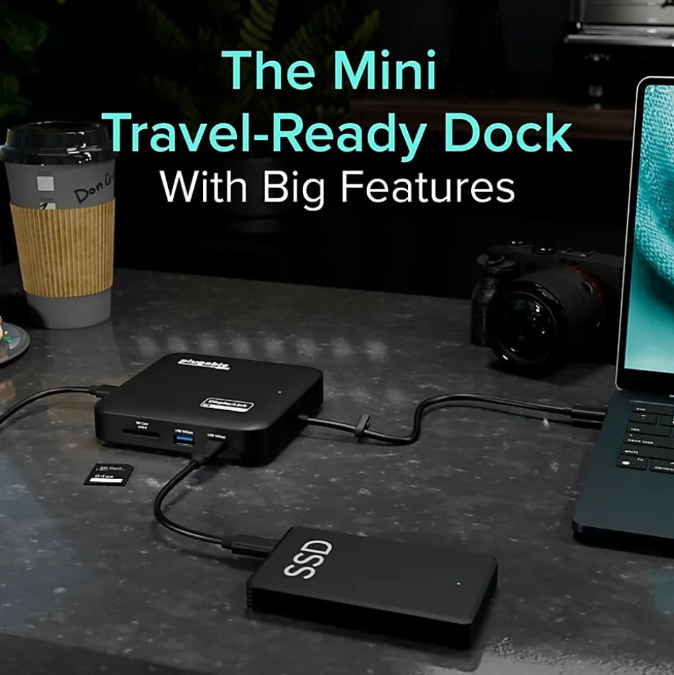 Plugable 7-in-1 USB C Docking Station Dual Monitor - Dual HDMI Dock is Compatible with Mac and Windows - USBC6950PDZ
