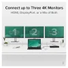 Plugable 12-in-1 USB C Docking Station Triple 4K Displays with 3x HDMI or 3x DisplayPort with 60W Charging