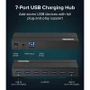 Plugable 7-Port USB 3.0 Hub with 36W Power Adapter - Connect up to seven USB 3.0, 2.0, or 1.1 devices to a single port on any computer, Driverless
