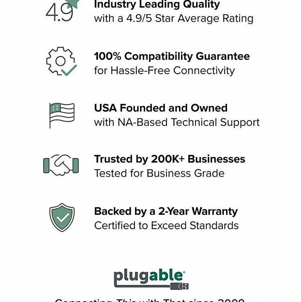 Plugable 7-Port USB 3.0 Hub with 36W Power Adapter - Connect up to seven USB 3.0, 2.0, or 1.1 devices to a single port on any computer, Driverless