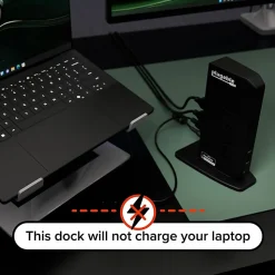 Plugable USB 3.0 and USB-C Dual 4K Display Docking Station with DisplayPort and HDMI - UD6950Z