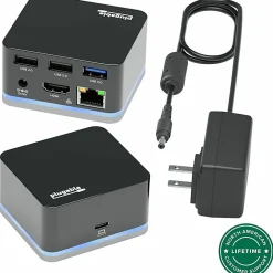 Plugable USB C Cube - Mini Docking Station, Compatible with Thunderbolt 3 Ports and Specific USB-C Systems - UDCUBE