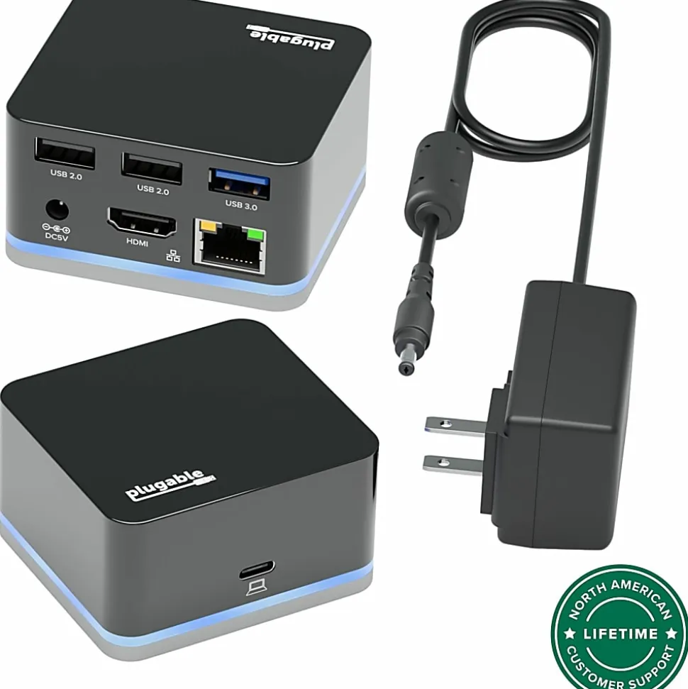 Plugable USB C Cube - Mini Docking Station, Compatible with Thunderbolt 3 Ports and Specific USB-C Systems - UDCUBE