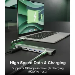 Plugable USB C Hub Multiport Adapter, 7-in-1 Hub Compatible with MacBook Pro, Windows, Chromebook, Dell XPS, Thunderbolt 3 and More - USBC7IN1