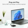 Plugable USB C to HDMI Adapter for Dual Monitors 4K 60Hz, Driverless - USBCMSTH2