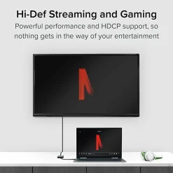 Plugable USB C to HDMI Adapter for Dual Monitors 4K 60Hz, Driverless - USBCMSTH2