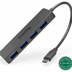 Plugable USB C to USB Adapter Hub, 4 Port USB 3.0 Hub, USB Splitter  - USBCHUB4A