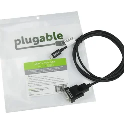 Plugable USB C to VGA Cable - Connect Your USB-C or Thunderbolt 3 Laptop to VGA Displays up to 1920x1080@60Hz - Plugable USB C to VGA Cable