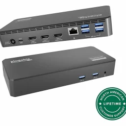 Plugable USB C Triple Display Docking Station with Laptop Charging, - UD3900PDZ