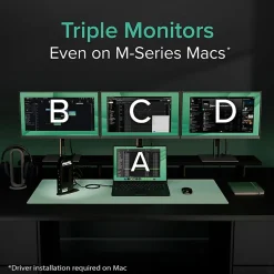 Plugable USB-C Triple Display Docking Station with Charging Support Power Delivery  - UDULTCDL