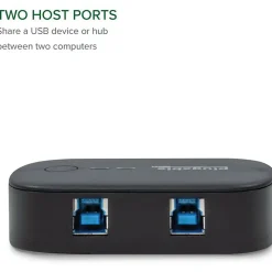 Plugable USB 3.0 Sharing Switch for One-Button Swapping of USB Device or Hub Between Two Computers - (AB Switch)