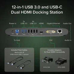 Plugable USB 3.0 Universal Laptop Docking Station - UD3900H