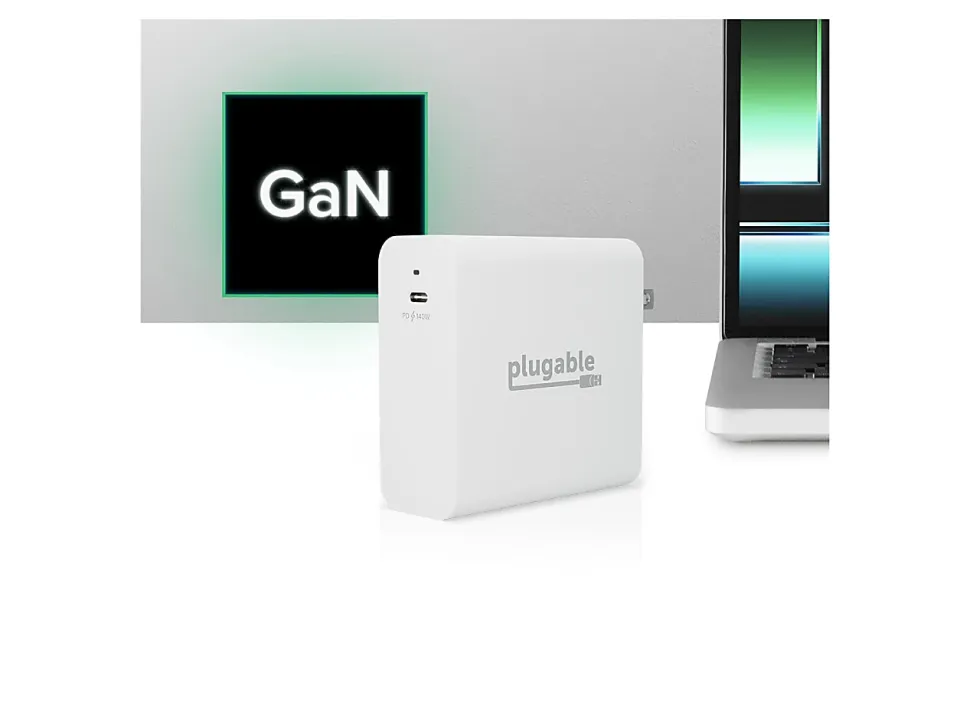 Plugable 140W USB C Charger, GaN Wall Charger for Laptop, PD 3.1 Power Adapter - PS-EPR-140C1