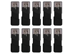 PNY Attache 3 USB 2.0 Flash Drives, 16GB, Black, Pack Of 10 Flash Drives