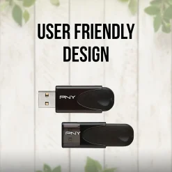 PNY Attaché 4 USB 2.0 Flash Drives, 32GB, Black, Pack Of 5 Drives