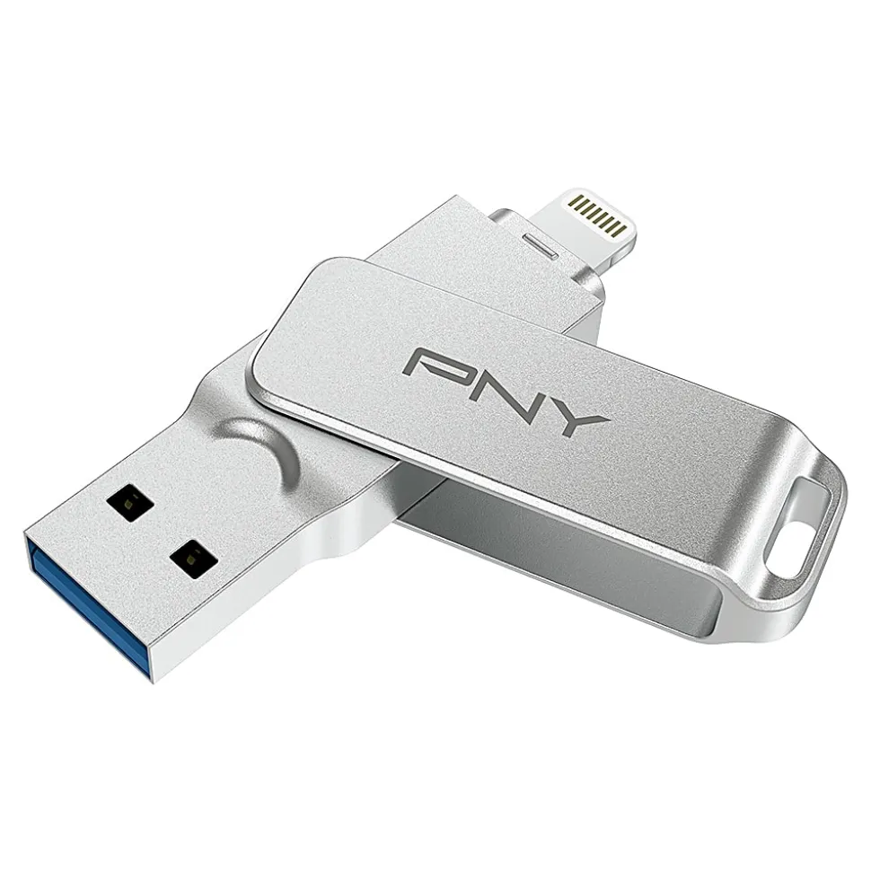 PNY DUO LINK iOS USB 3.2 Dual Flash Drive, 128GB