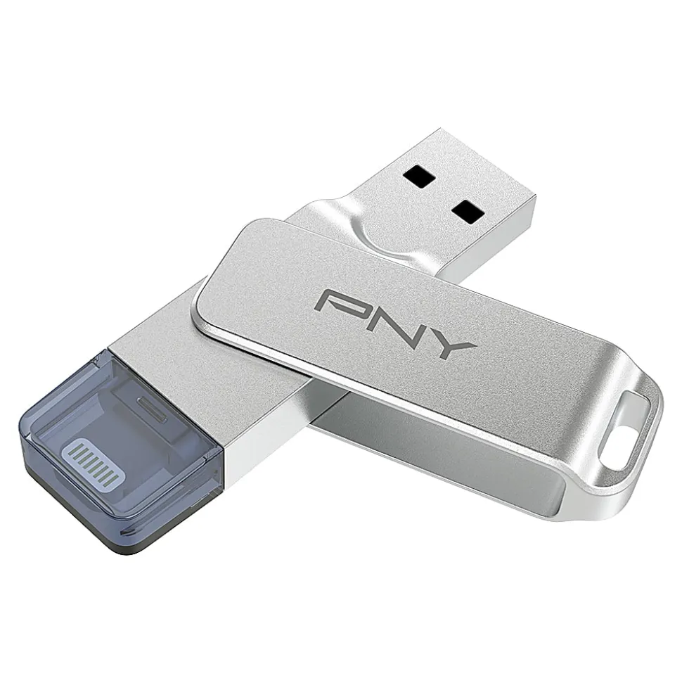 PNY DUO LINK iOS USB 3.2 Dual Flash Drive, 128GB
