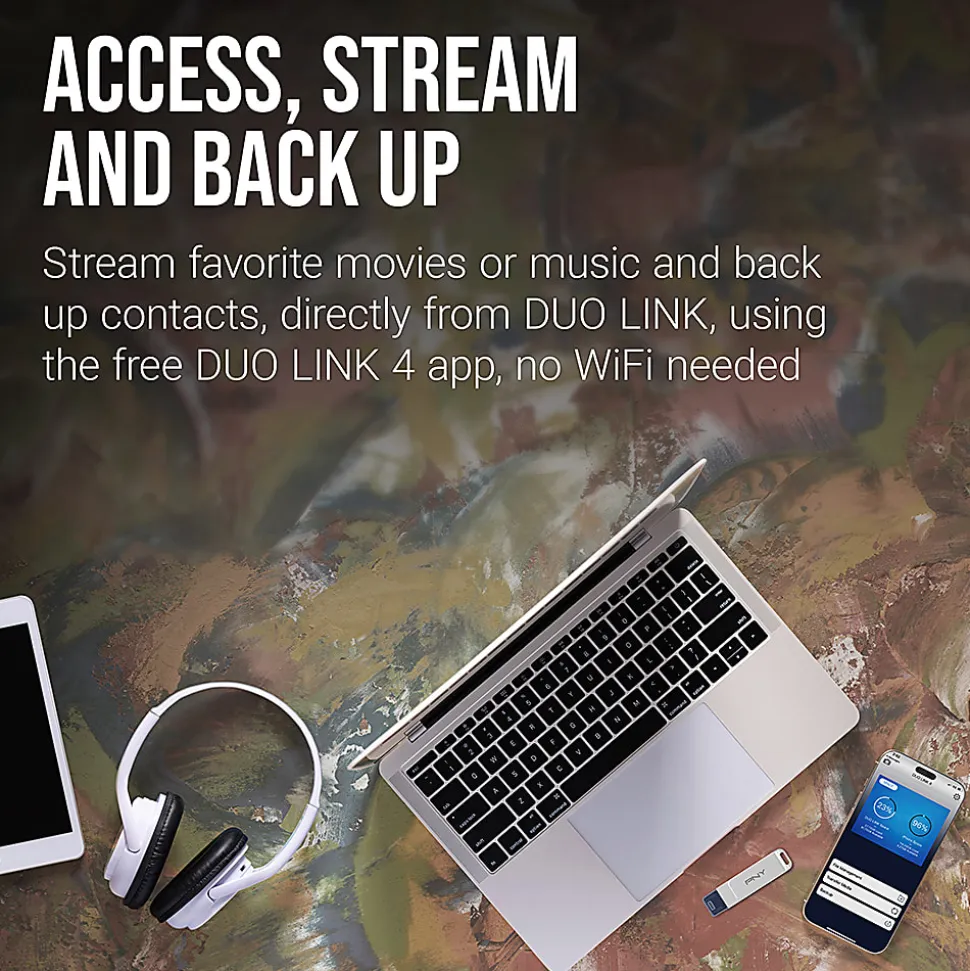 PNY DUO LINK iOS USB 3.2 Dual Flash Drive, 128GB