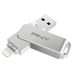 PNY DUO LINK iOS USB 3.2 Dual Flash Drive, 128GB