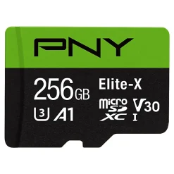 PNY Elite-X Class 10 U3 V30 microSDXC Flash Memory Card, 256GB