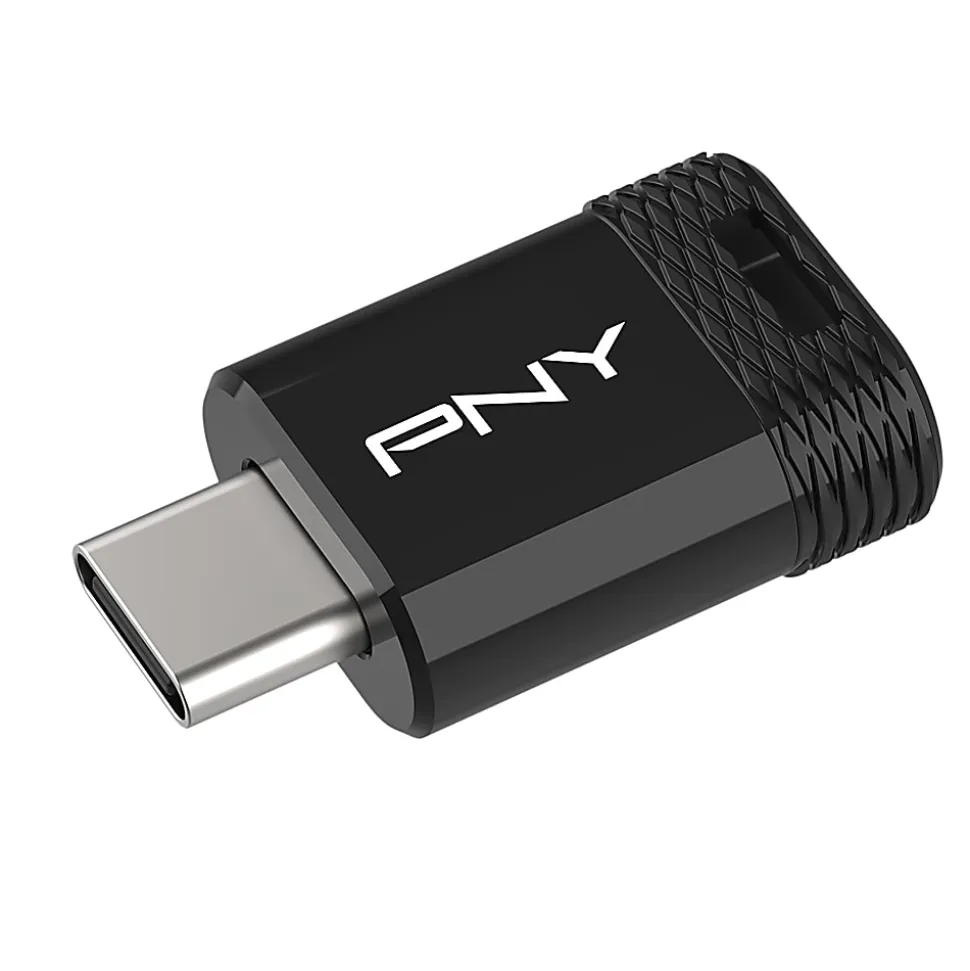 PNY Elite-X Fit Type-C USB 3.2 Flash Drive, 64GB, Black