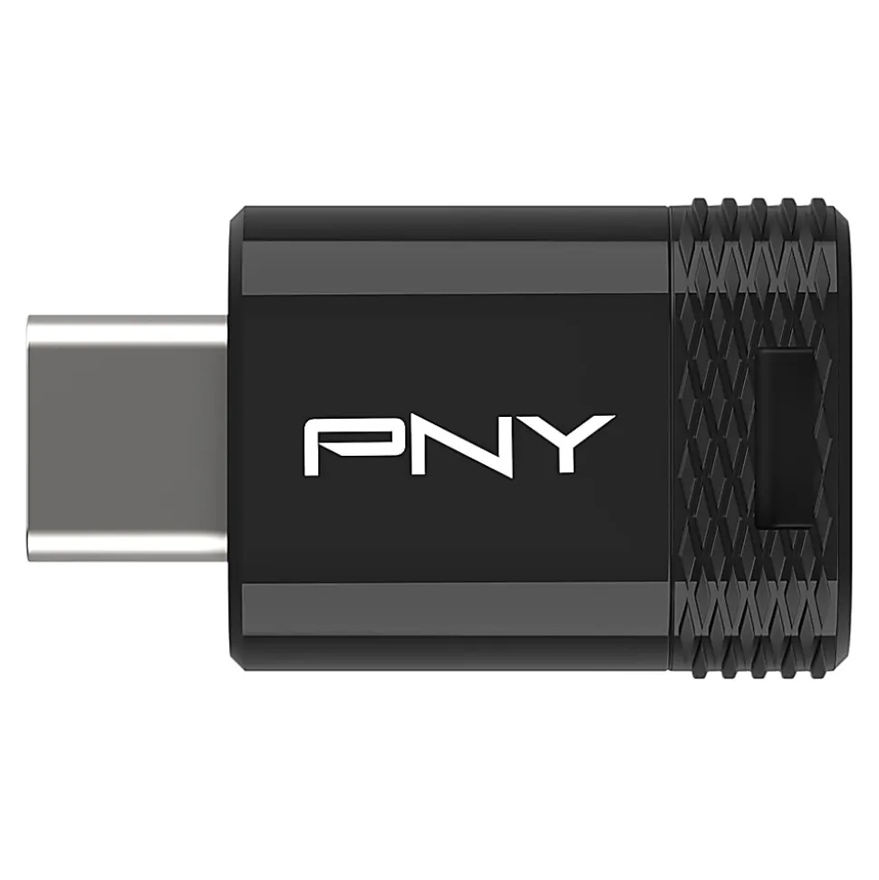 PNY Elite-X Fit Type-C USB 3.2 Flash Drive, 64GB, Black