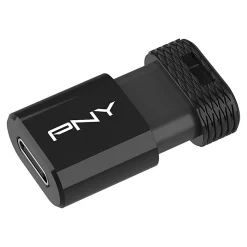 PNY Elite-X Fit Type-C USB 3.2 Flash Drive, 64GB, Black