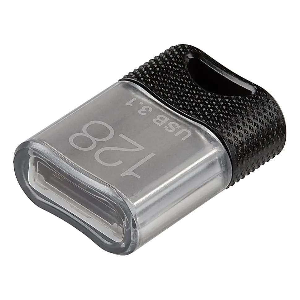 PNY Elite-X Fit USB 3.1 Flash Drive, 128GB, Black/Gray