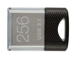 PNY ELITE-X FIT USB 3.1 Flash Drive, 256GB, Black/Gray
