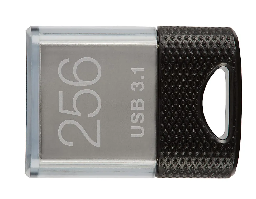 PNY ELITE-X FIT USB 3.1 Flash Drive, 256GB, Black/Gray