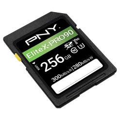 PNY EliteX-PRO90 Class 10 U3 V90 UHS-II SDXC Flash Memory Card, 256GB