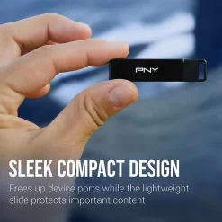 PNY Elite-X Type-C USB-C 3.2 Gen 1 Flash Drive, 64GB, Black