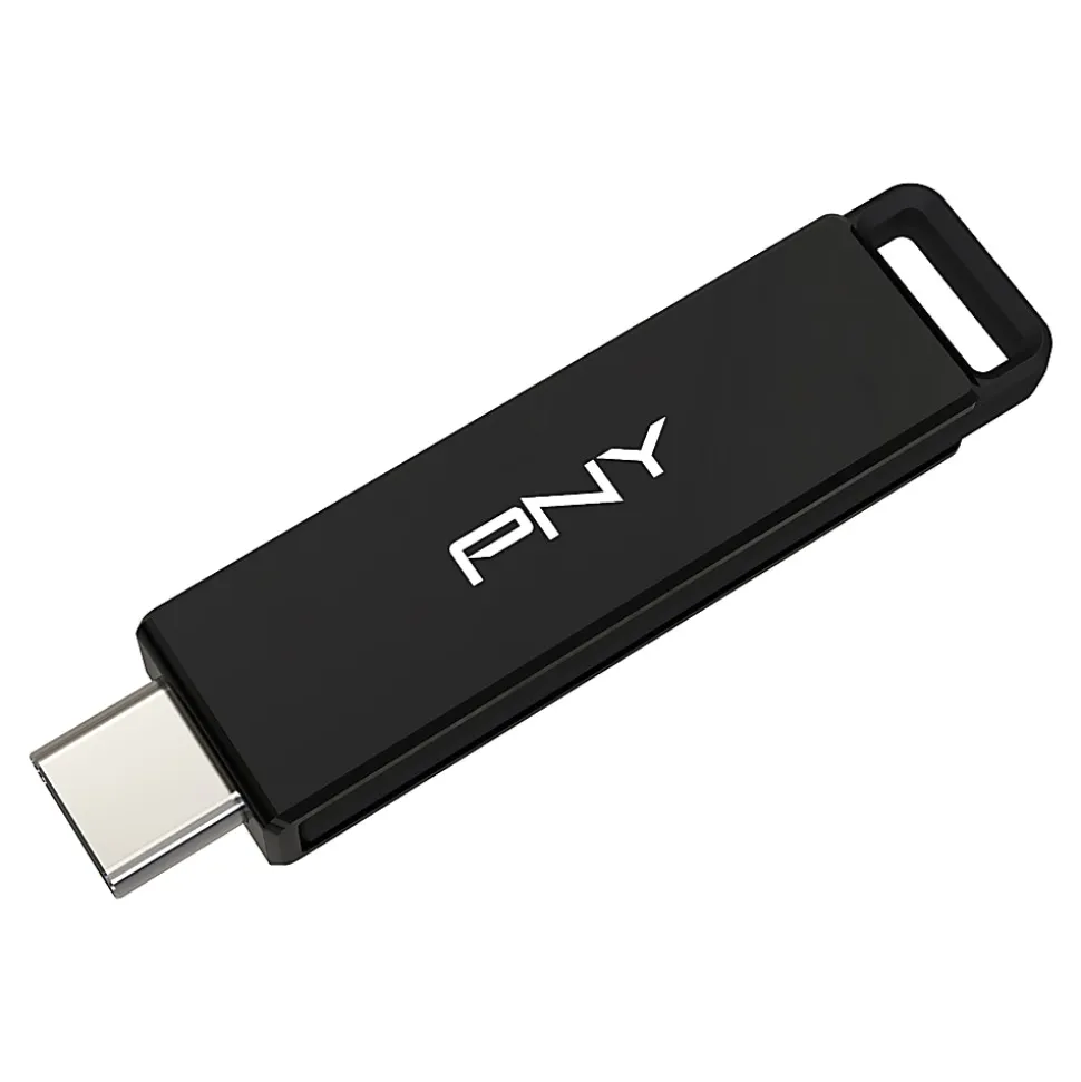 PNY Elite-X Type-C USB-C 3.2 Gen 1 Flash Drive, 64GB, Black