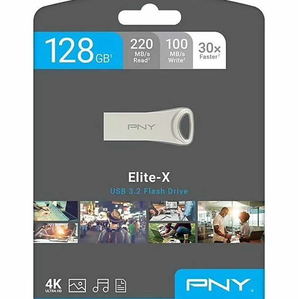 PNY Elite-X USB 3.2 Flash Drive, 128GB