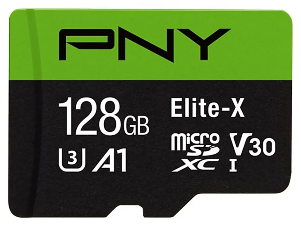 PNY 128GB Elite-X Class 10 U3 V30 microSDXC Flash Memory Card,- Class 10, U3, V30, UHS-I