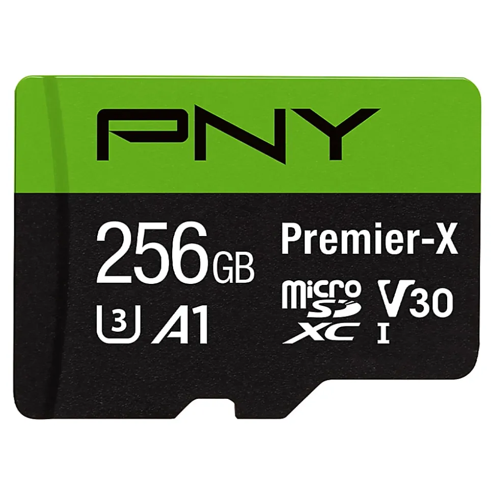 PNY Premier-X Class 10 U3 V30 microSD™ Flash Memory Card, 256GB