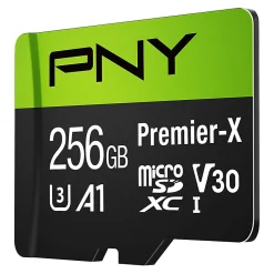 PNY Premier-X Class 10 U3 V30 microSD™ Flash Memory Card, 256GB