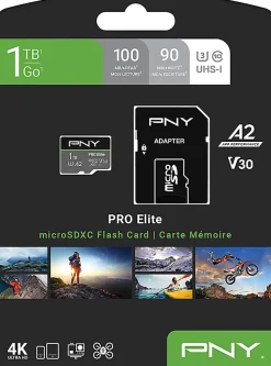 PNY PRO Elite Class 10 U3 V30 microSDXC Flash Memory Card, 1TB