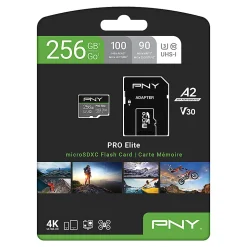 PNY PRO Elite Class 10 U3 V30 microSDXC Flash Memory Card, 256GB