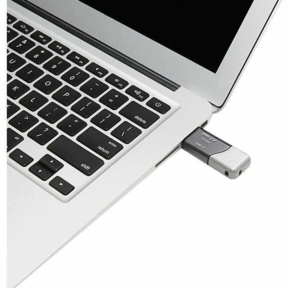 PNY® Turbo Attaché 3 USB 3.2 Flash Drive, 512GB, Silver
