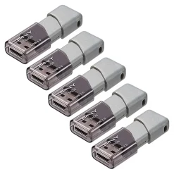 PNY® Turbo Attaché 3 USB 3.0 Flash Drives, 64GB, Pack Of 5 Drives