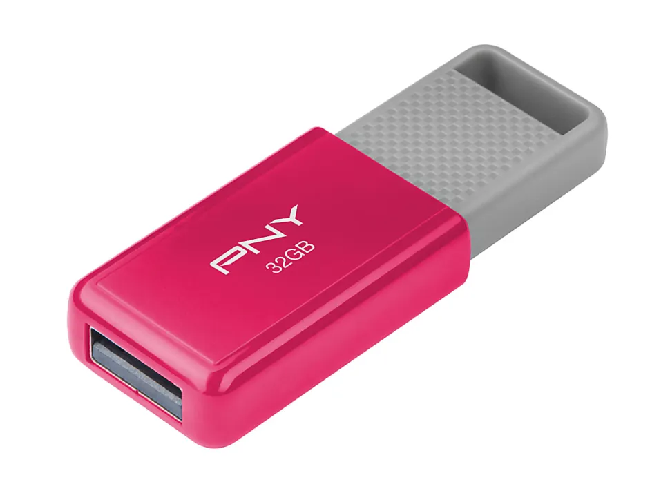 PNY USB 2.0 Flash Drive, 32GB, Assorted Colors