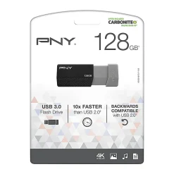 PNY USB 3.0 Flash Drive, 128GB, Assorted Colors