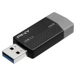 PNY USB 3.2 Flash Drive, 64GB, Black