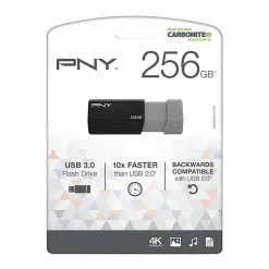 PNY USB 3.0 Flash Drive, 256GB, Black